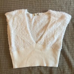 Soft white- free people- crop top